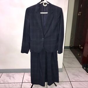 Norton Ditto Skirt Suit Waist 26” dark blue office career suit